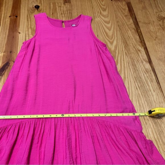Maeve by Anthropologie Marlene Tiered Sleeveless Fuchsia Lined Maxi Dress SMALL - Picture 8 of 14
